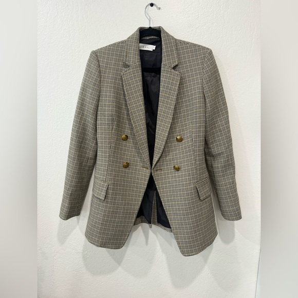 A.L.C. Double-Breasted Sedgwick Houndstooth Plaid Blazer - Size US 4 - Picture 15 of 15